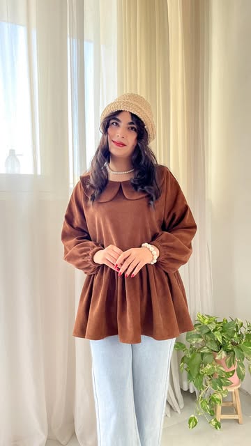 پالتو مخمل کبریتی ریز «نارگــــــیل » سایز فری
