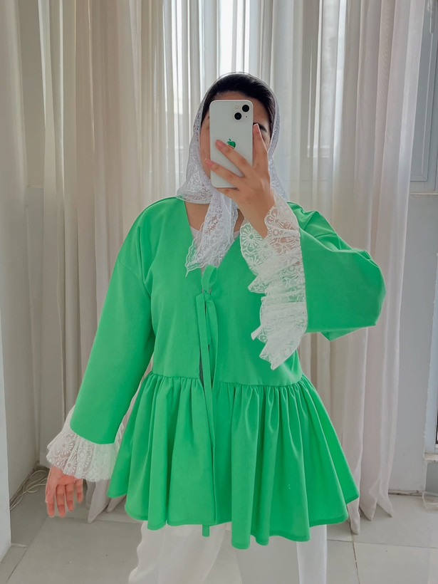 مانتو چین چینی سبز نعنا